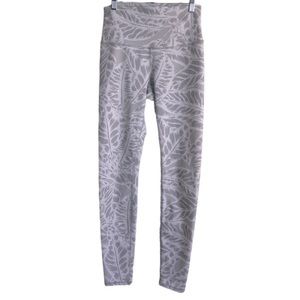 ALO Yoga Gray Leaf Print Leggings